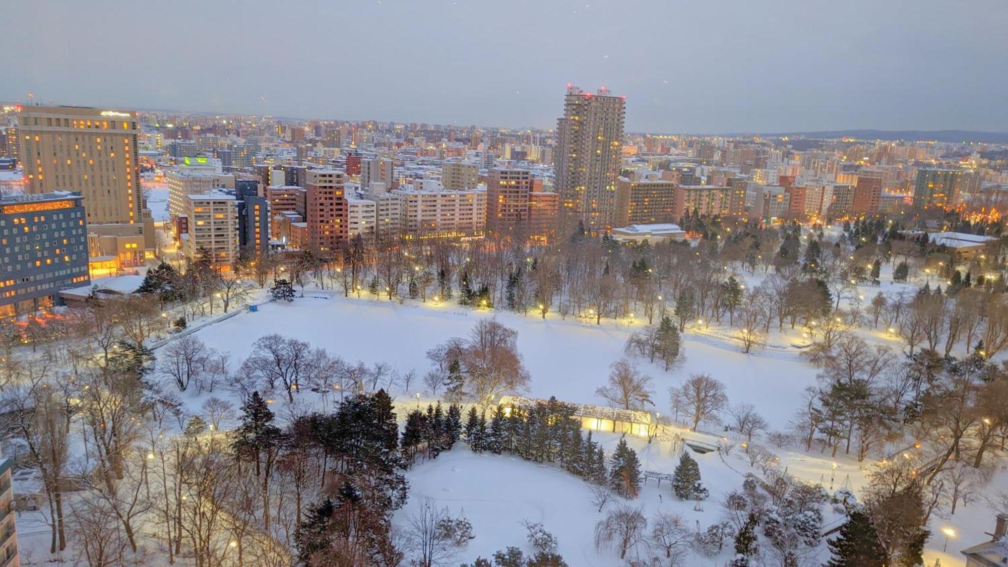 프리미어호텔 나카지마공원 삿포로 삿포로 시 외부 사진 Harrods Run in the winter